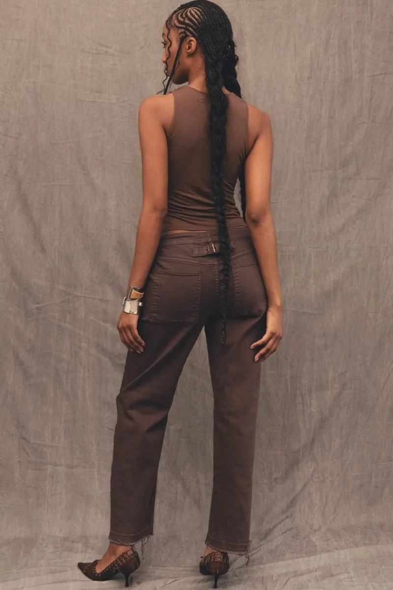 CULT MIA 1996 BROWN MID RISE JEANS