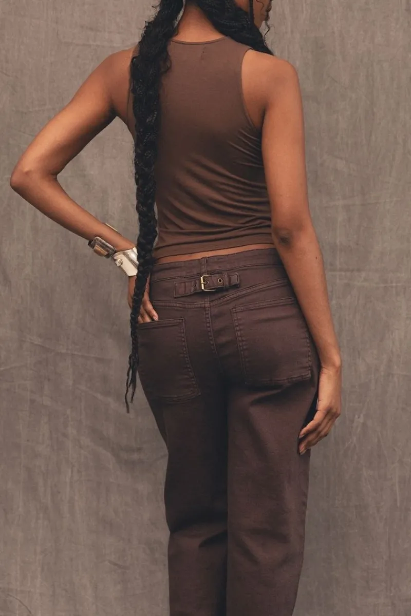 CULT MIA 1996 BROWN MID RISE JEANS