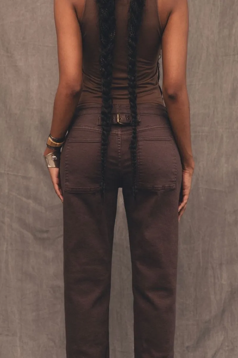 CULT MIA 1996 BROWN MID RISE JEANS