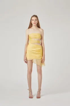 CULT MIA 3 CARATS SIDE CHIFFON MINI DRESS IN