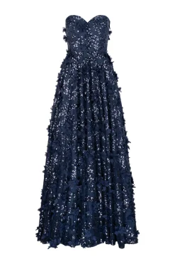 CULT MIA ADELA SWEETHEART PETAL BALL GOWN