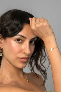 CULT MIA ADJUSTABLE GOLD MOON BRACELET