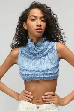 CULT MIA ADRIANA DRAPY SQUARE SHIBORI TOP
