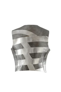 CULT MIA AIDEN LEATHER VEST WASHED