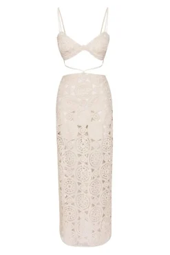 CULT MIA AITANA CUTOUT CROCHET DRESS