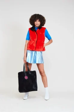 CULT MIA ALICE ROUGE AND NOIR VEST