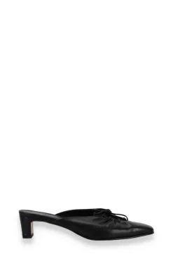 CULT MIA AMAR LEATHER MULES IN BLACK