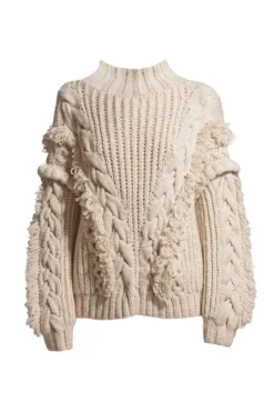 CULT MIA ANASTASIA CABLE TURTLENECK SWEATER