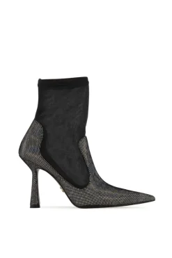 CULT MIA ANNA BLACK DISCO HEELED BOOTS