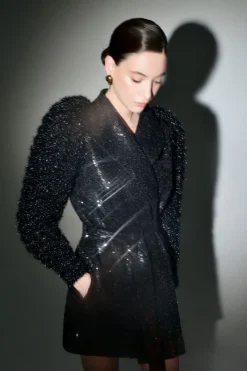 CULT MIA ANNA JACKET WITH KNITTED SLEEVES