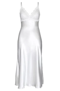 CULT MIA ANYA BEAUTIFUL BUST-SUPPORT LONG SILK GOWN IN