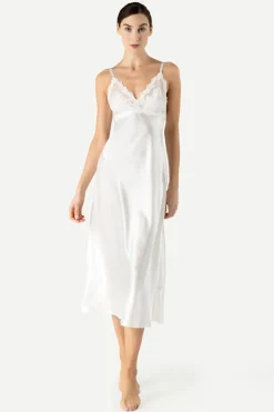 CULT MIA ANYA BEAUTIFUL BUST-SUPPORT LONG SILK GOWN IN
