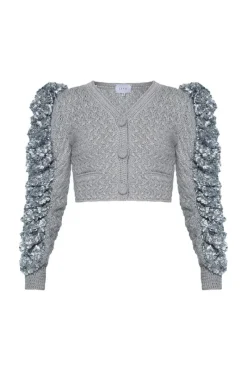 CULT MIA AQUA HAND KNITTED CARDIGAN