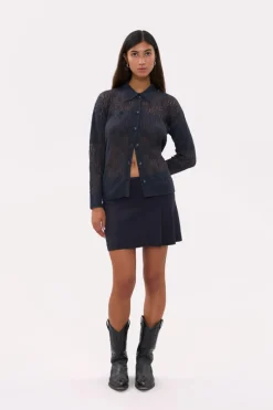 CULT MIA ARAÑITA COLLARED CARDIGAN IN