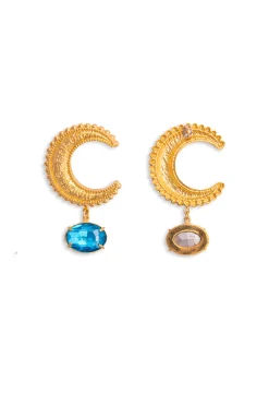 CULT MIA ARC EARRINGS WITH CRYSTAL STONES