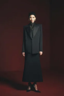 CULT MIA ARNOLD STRAIGHT SQUARE SHOULDER BLAZER