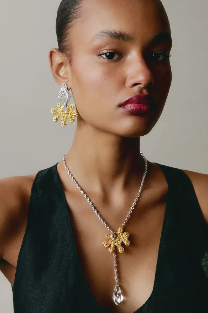 CULT MIA ARROYO SILVER AND GOLD NECKLACE