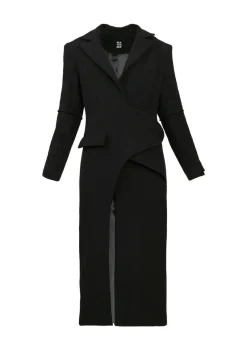 CULT MIA ASYMMETRIC WOOL-BLEND COAT