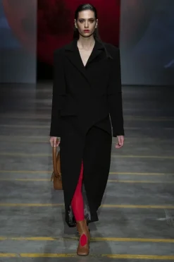 CULT MIA ASYMMETRIC WOOL-BLEND COAT