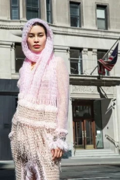 CULT MIA BABY CASHMERE HANDMADE KNITTED SHAWL