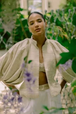 CULT MIA BARAHONA SILKY BEIGE JACKET