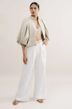 CULT MIA BARAHONA SILKY BEIGE JACKET