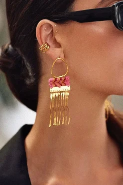 CULT MIA BARLOVENTO PINK EARRINGS