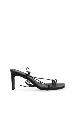 CULT MIA BELLINI BLACK LEATHER SANDALS