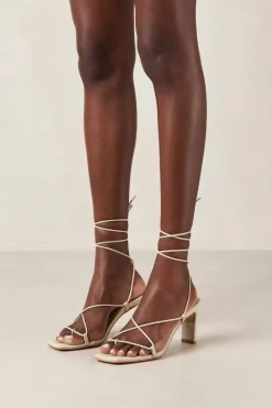 CULT MIA BELLINI CREAM LEATHER SANDALS