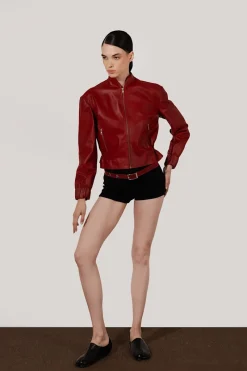 CULT MIA BENNETT LEATHER JACKET IN