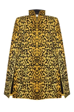 CULT MIA BIANCA LEOPARD-PRINT CAPE