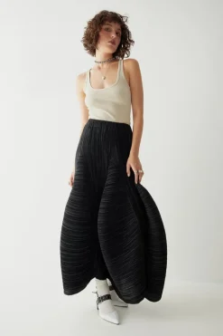 CULT MIA A-LINE MAXI PLEATED SKIRT