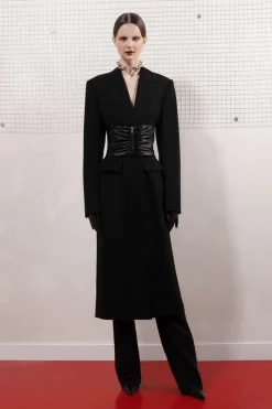 CULT MIA BELTED VEGAN LEATHER COAT