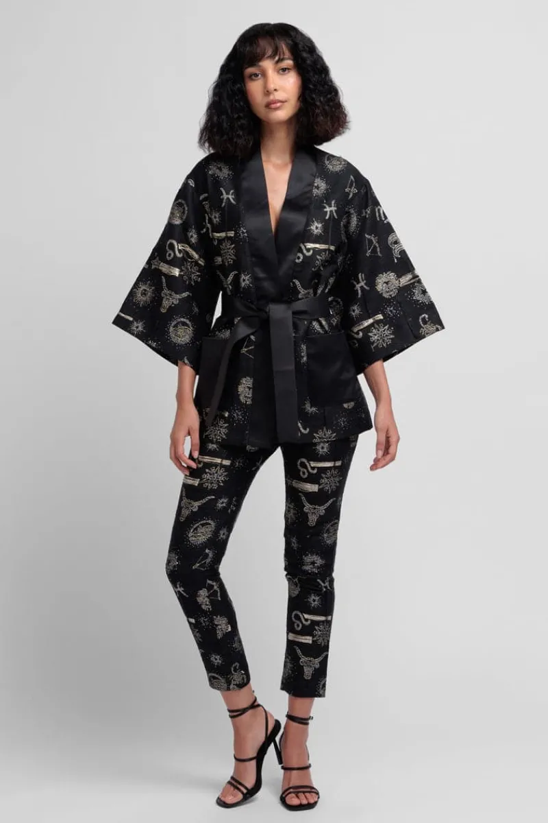 CULT MIA HANDMADE JACQUARD ZODIAC KIMONO