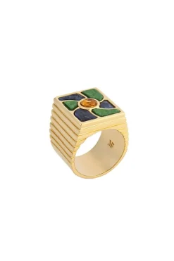 CULT MIA BLUE AND GREEN JUCA RING