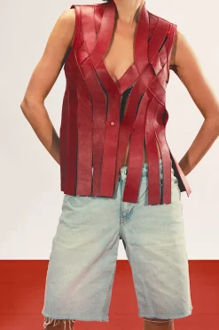 CULT MIA BRIANNA LEATHER VEST