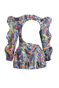 CULT MIA BUTTERFLY CUT OUT PRINTED JACKET