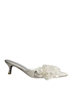 CULT MIA CAMELIA CREAM BLOOM HEELS