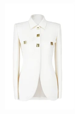 CULT MIA CAPRICA SHEATH COLLARED NECK COTTON JACKET