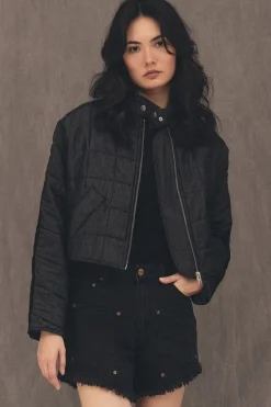 CULT MIA CAROLINE DOYERS ST CROPPED DENIM JACKET