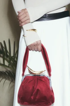 CULT MIA CHILI ON RED VELVET BELLA HANDBAG