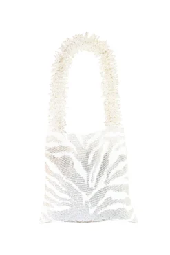 CULT MIA CLASH OF PRINTS IN ZEBRA WHITE AND SILVER