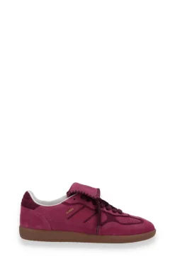 CULT MIA CLUB SUEDE LEATHER SNEAKERS IN RASPBERRY
