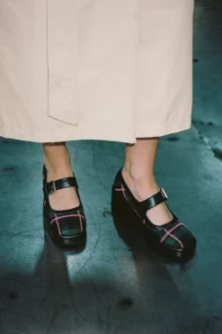 CULT MIA COMBINED PLAID MARY JANE