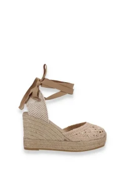 CULT MIA CORDELIA CROCHET CREAM ESPADRILLES