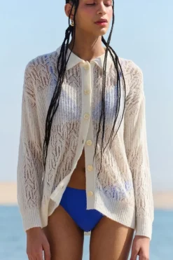 CULT MIA ARAÑITA COLLARED CARDIGAN