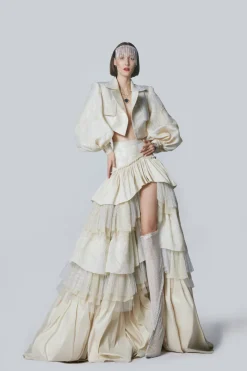 CULT MIA PUFF SLEEVED ARMOR CROP JACKET