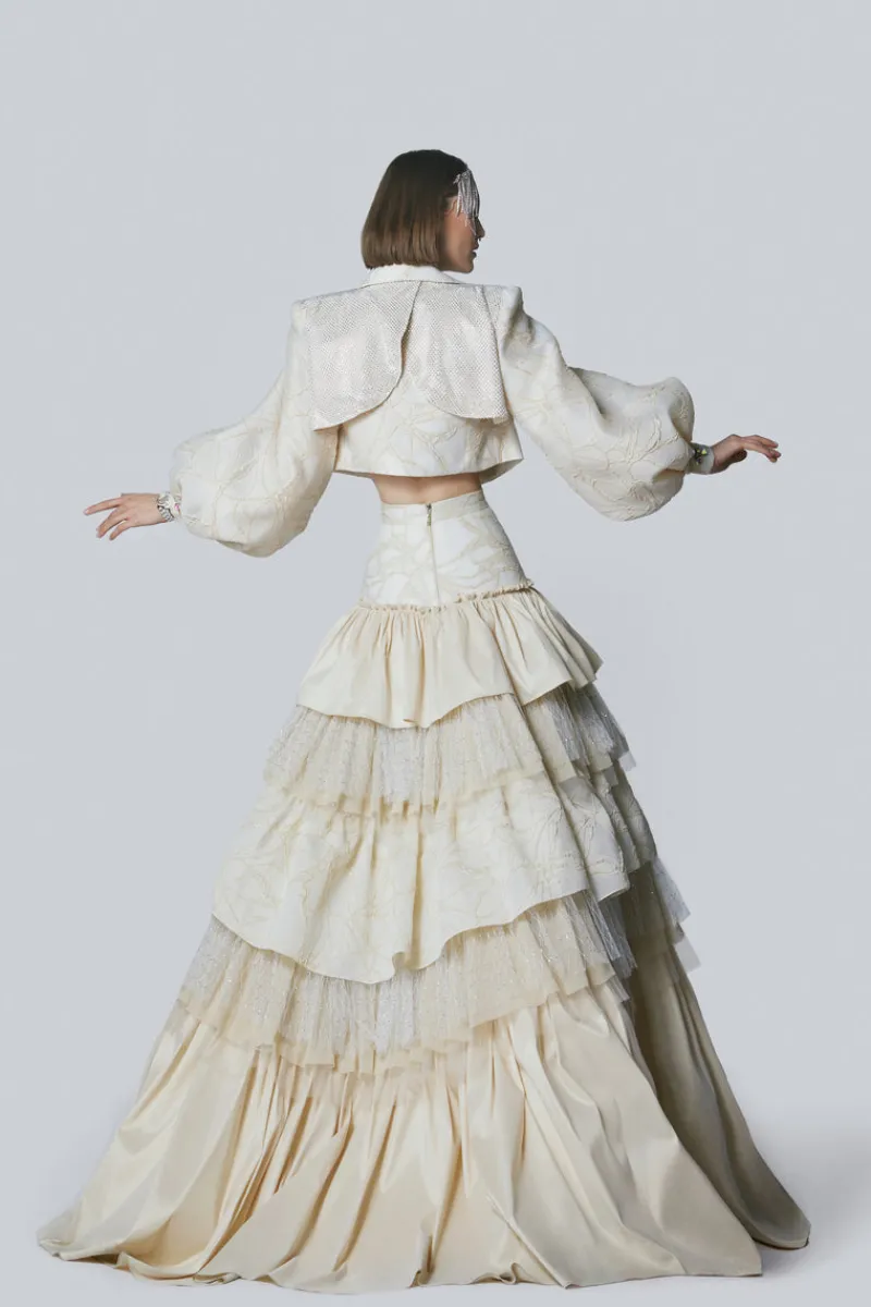 CULT MIA PUFF SLEEVED ARMOR CROP JACKET