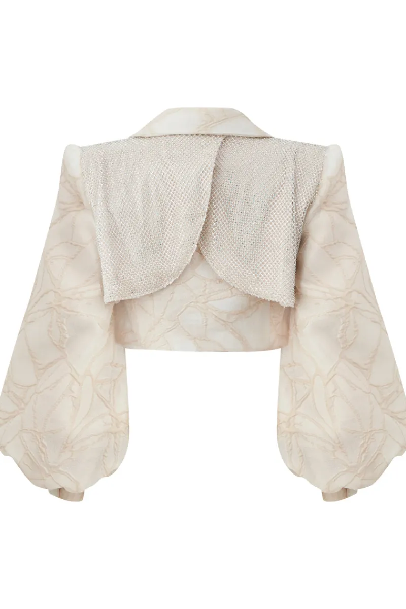 CULT MIA PUFF SLEEVED ARMOR CROP JACKET