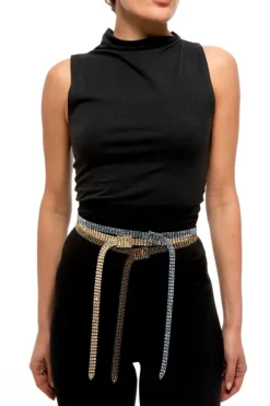 CULT MIA CRYSTAL EMBELLISHED BELT
